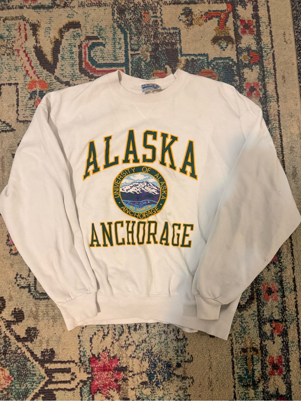 Gear For Sports White Alaska Anchorage Crewneck Sweatshirt